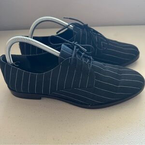 Ralph Lauren womensLaurenMaryna11Oxford shoesin black withwhitepinstripes